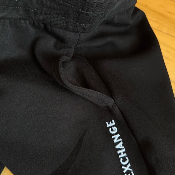 Armani Exchange Women Black TROUSER Jogger Sweatpants with Pockets Size: XS - Picture 7 of 10